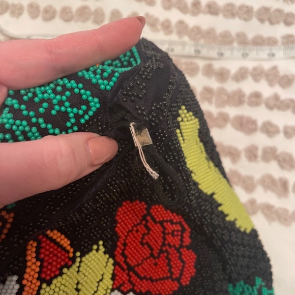 Vintage Beaded Bag with Cats & Roses & Balls - Picture 3 of 3